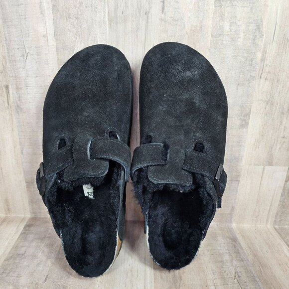Birkenstock Size 39 Boston Shearling Leather Clogs - Picture 10 of 13